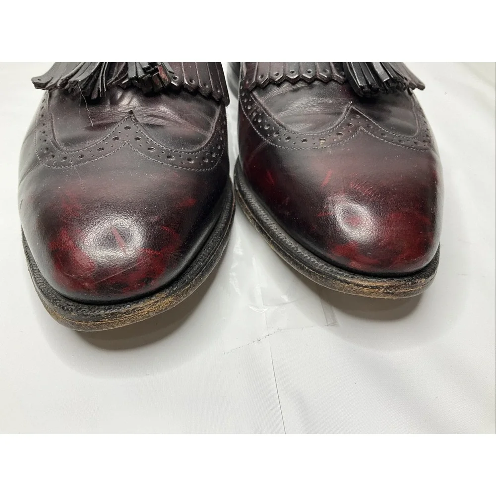 Johnston & Murphy Shoes 8.5 Loafers Leather Oxfords Tassel Wing Tip Aristocraft